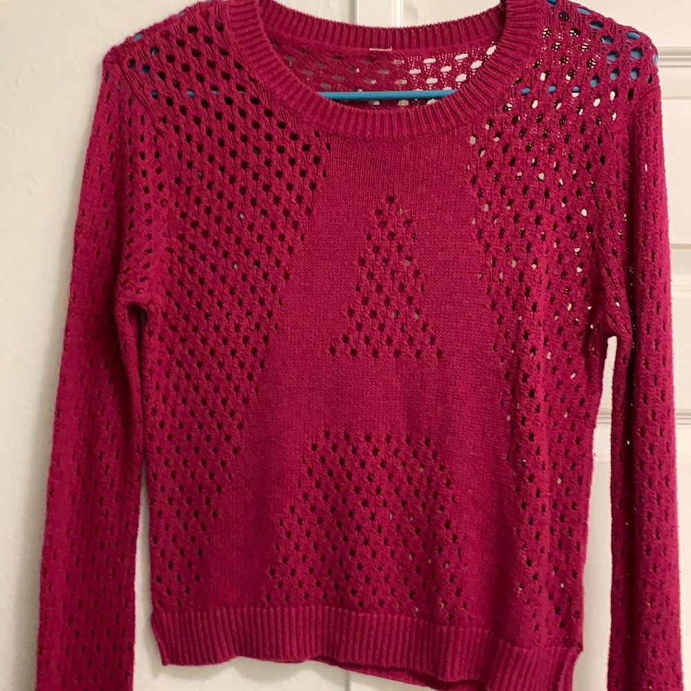 Hole-y red long sleeve
